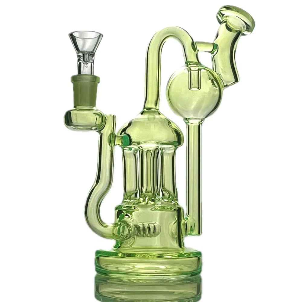 Star Wing Bong Neon Pillar Recycler Bong