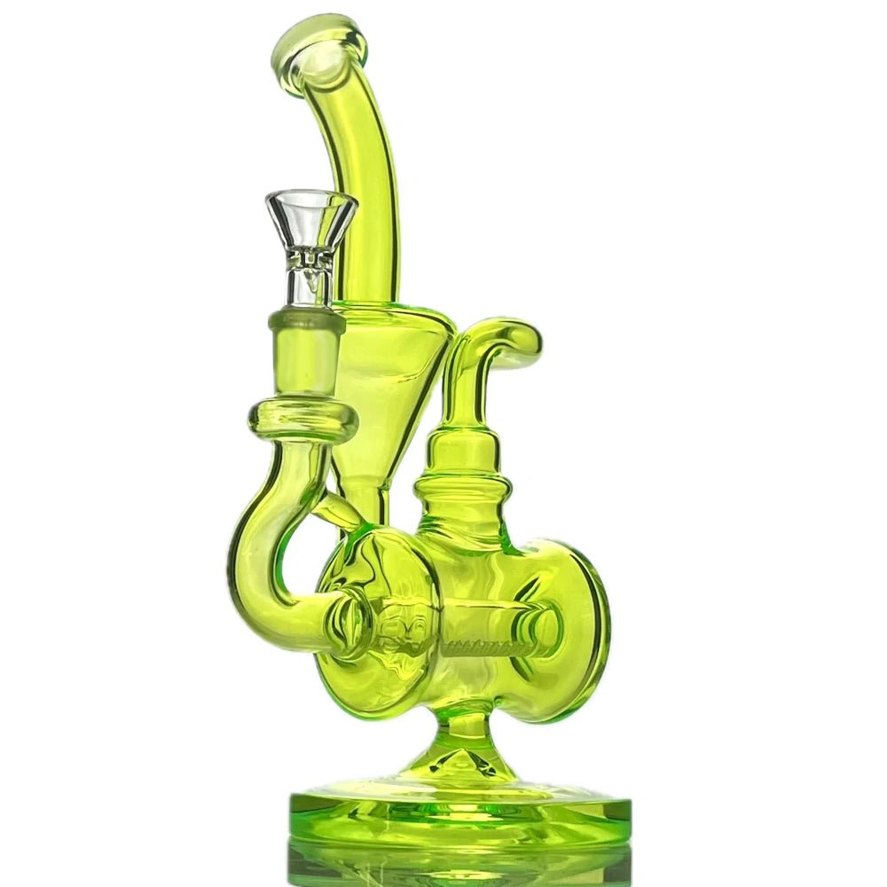Star Wing Bong Neon Tornado Recycler Bong