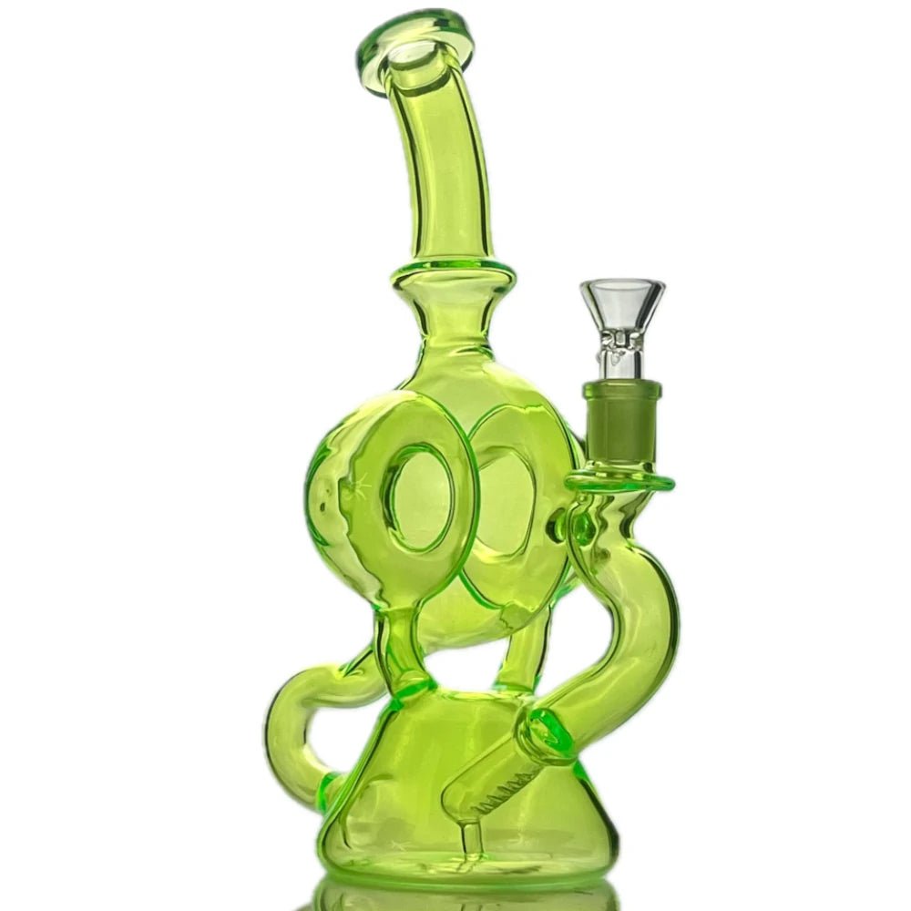 Star Wing Bong Neon Turbine Recycler Bong