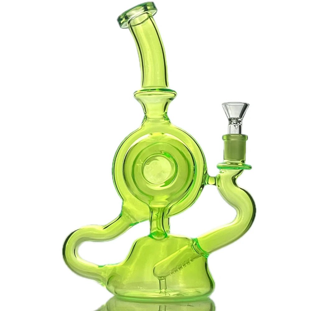 Star Wing Bong Neon Turbine Recycler Bong