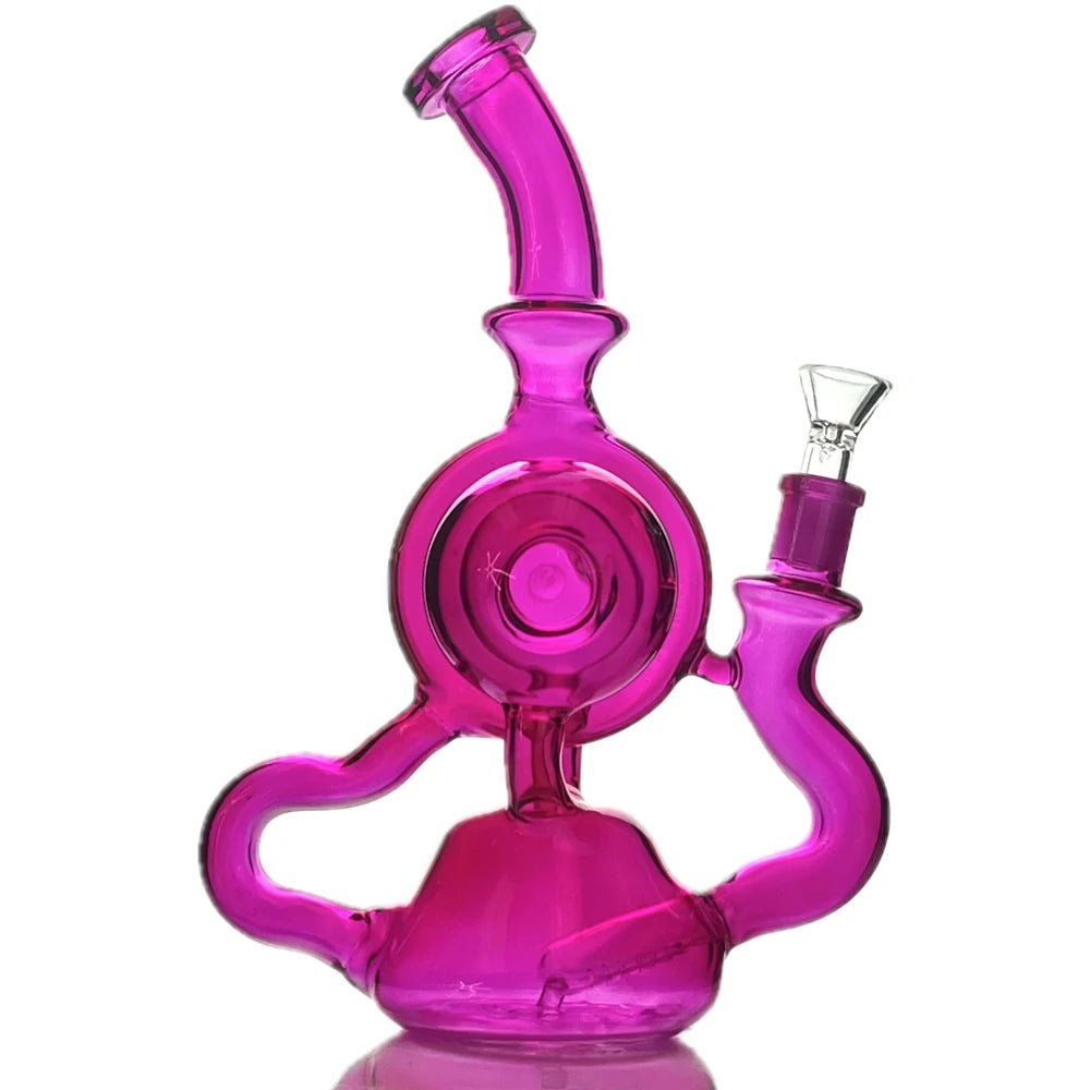 Star Wing Bong Neon Turbine Recycler Bong