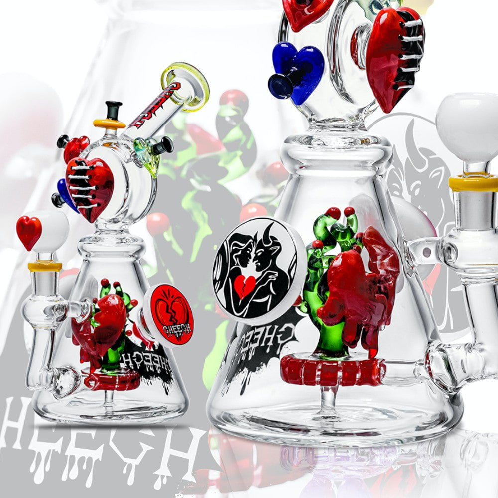 Cheech Glass Bong Not All Hearts Water Pipe