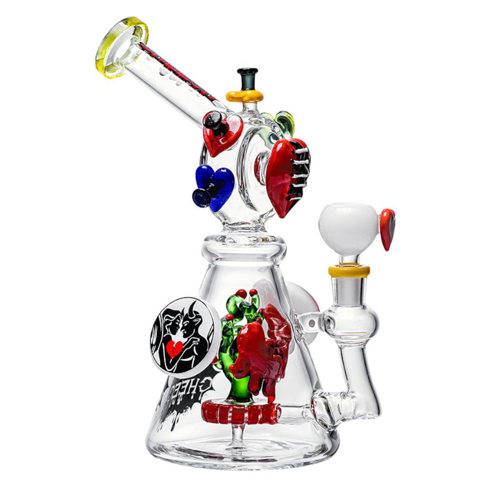 Cheech Glass Bong Not All Hearts Water Pipe