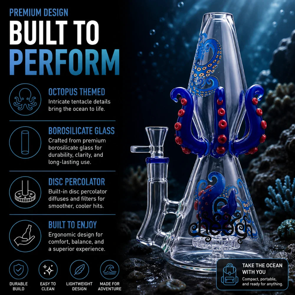 Cheech Glass Bong Octopus Perc Bong