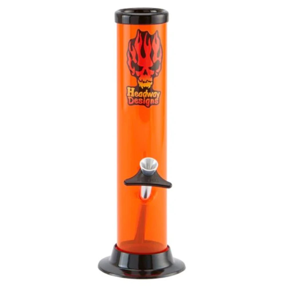 Fat Buddha Glass Bong Orange 12 Inch Plastic Straight Bong