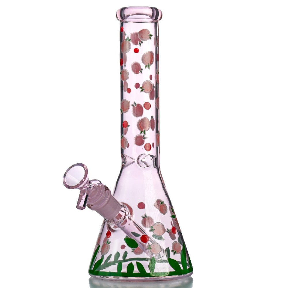 Fat Buddha Glass Bong Peach Beaker Bong
