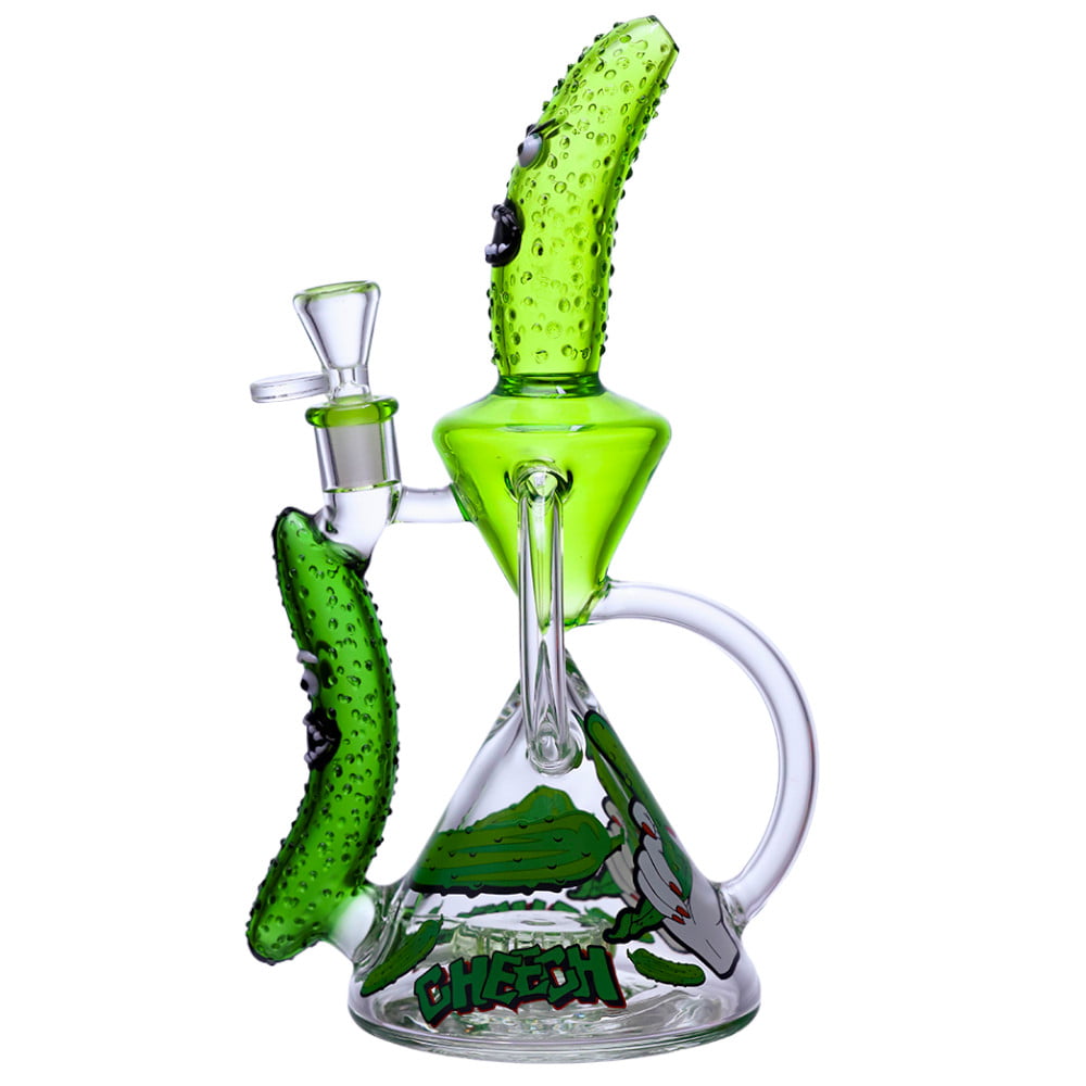 Cheech Glass Bong Pickle Recycler Bong