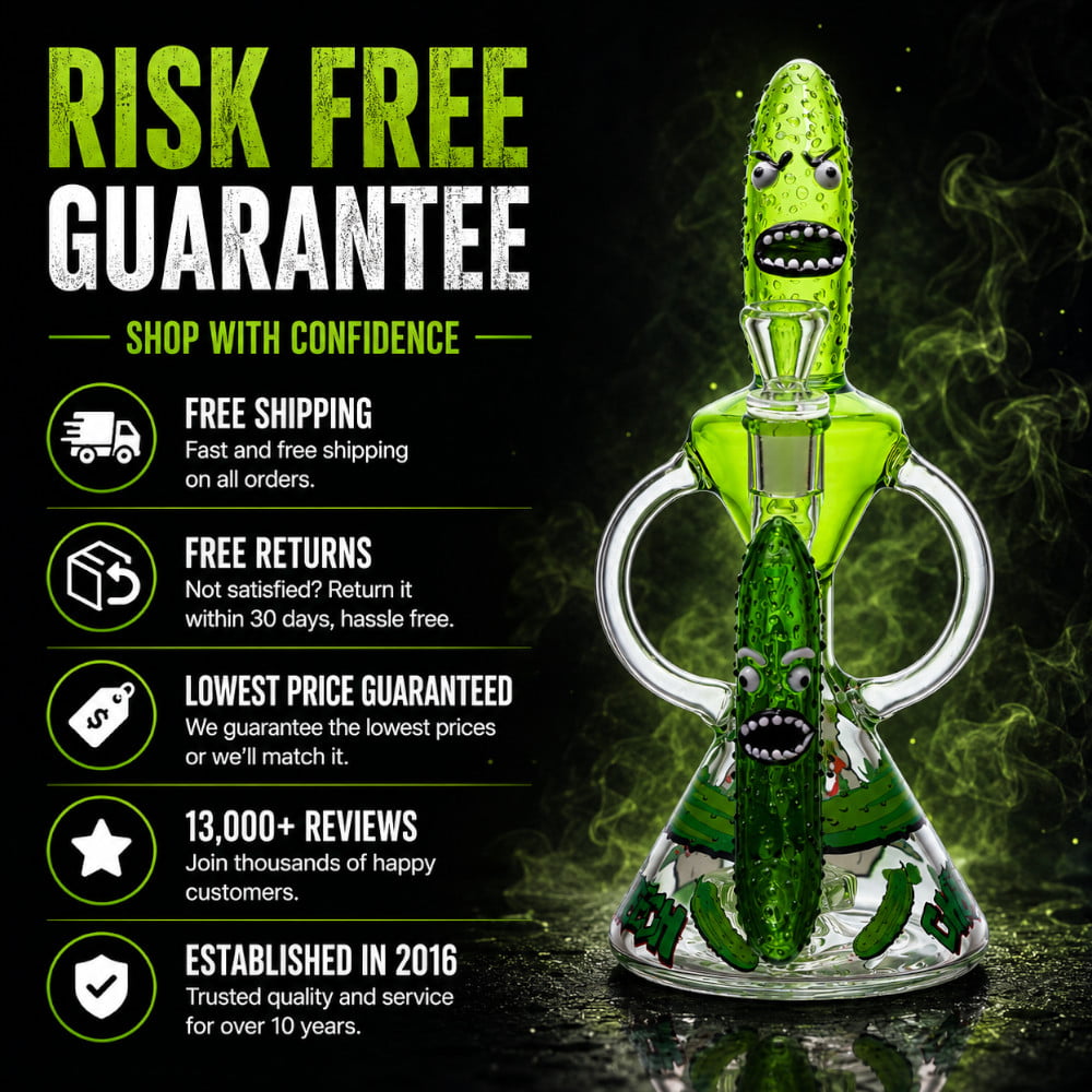 Cheech Glass Bong Pickle Recycler Bong