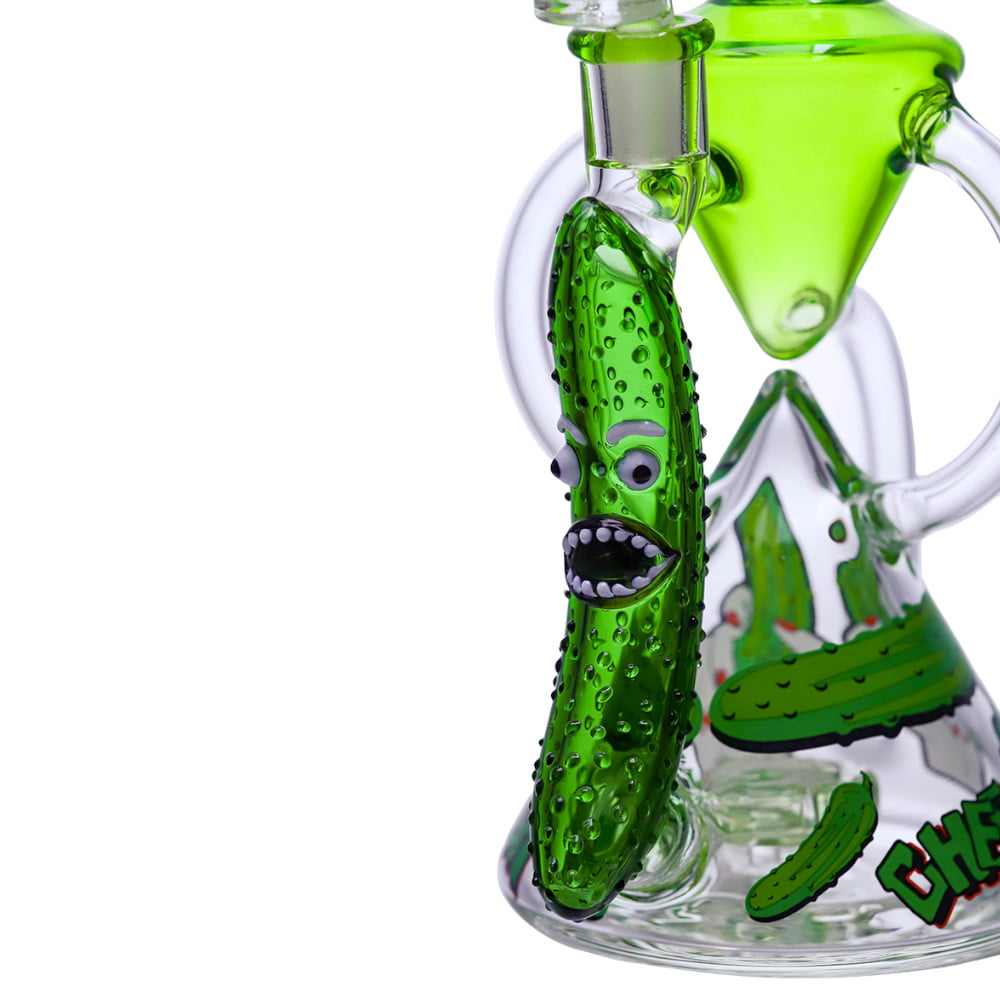 Cheech Glass Bong Pickle Recycler Bong
