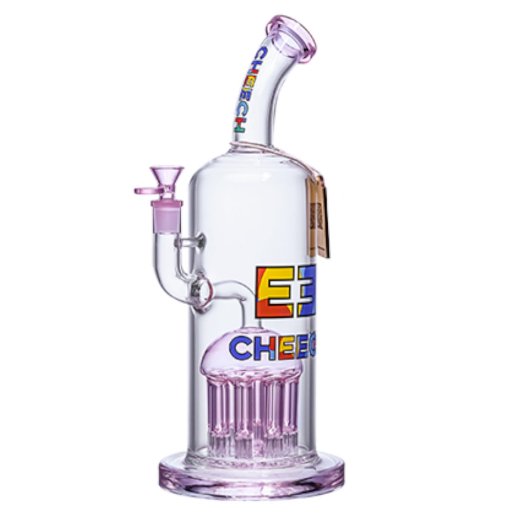 Cheech Glass Bong Pink Bubbles Bong