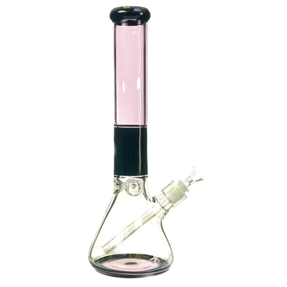 Fat Buddha Glass Bong Pink Classy Beaker Bong