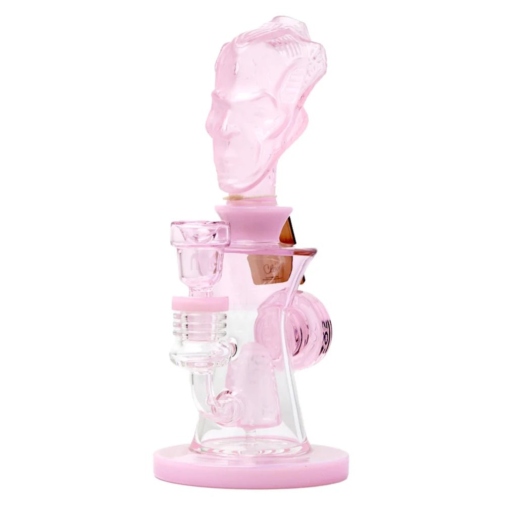 Cheech Glass Bong Pink Conscious Guru Water Pipe