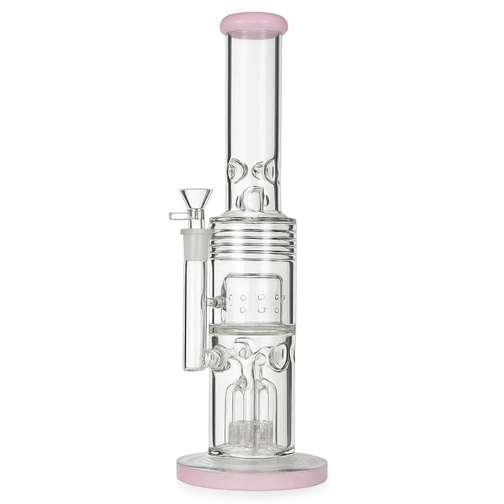 Fat Buddha Glass Bong Pink Heavy Hitter Bong