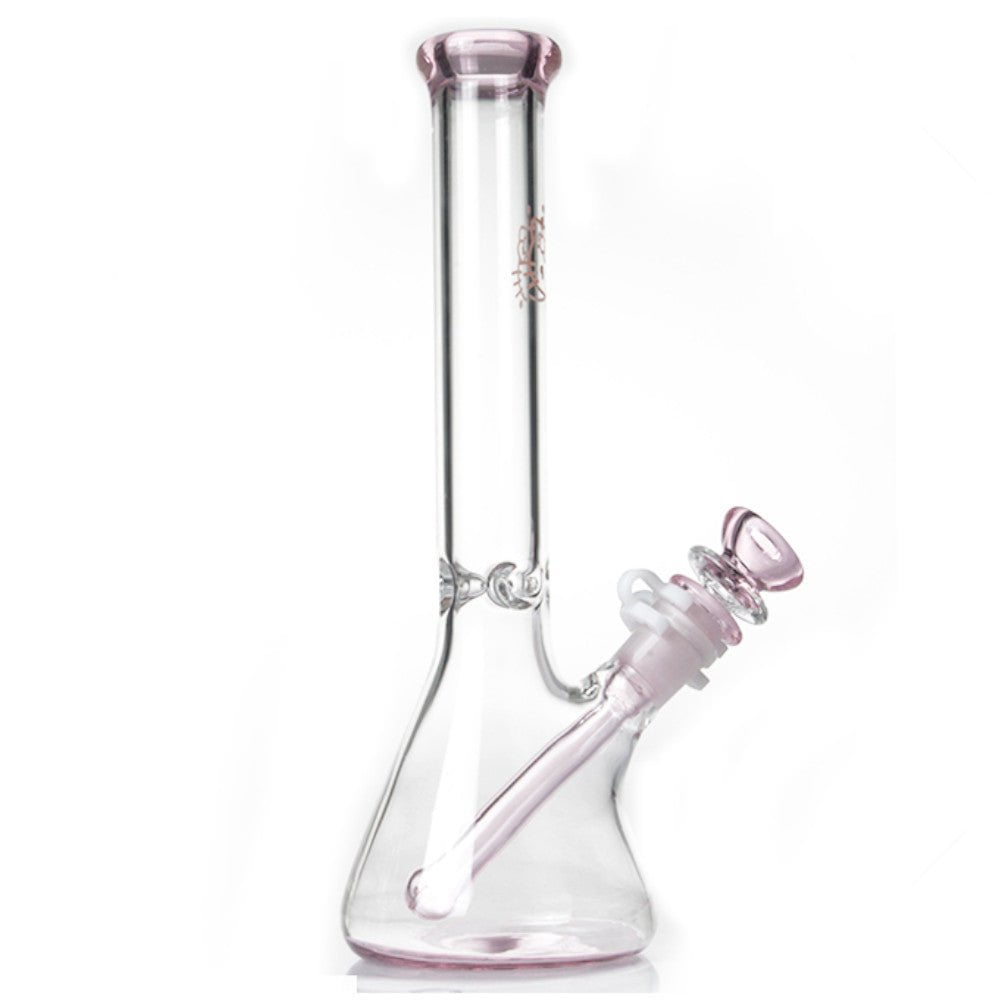 Fat Buddha Glass Bong Pink Kitty Beaker Bong