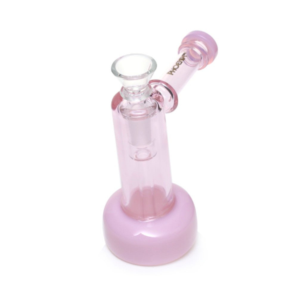 Fat Buddha Glass Bong Pink Showerhead Perc Bubbler