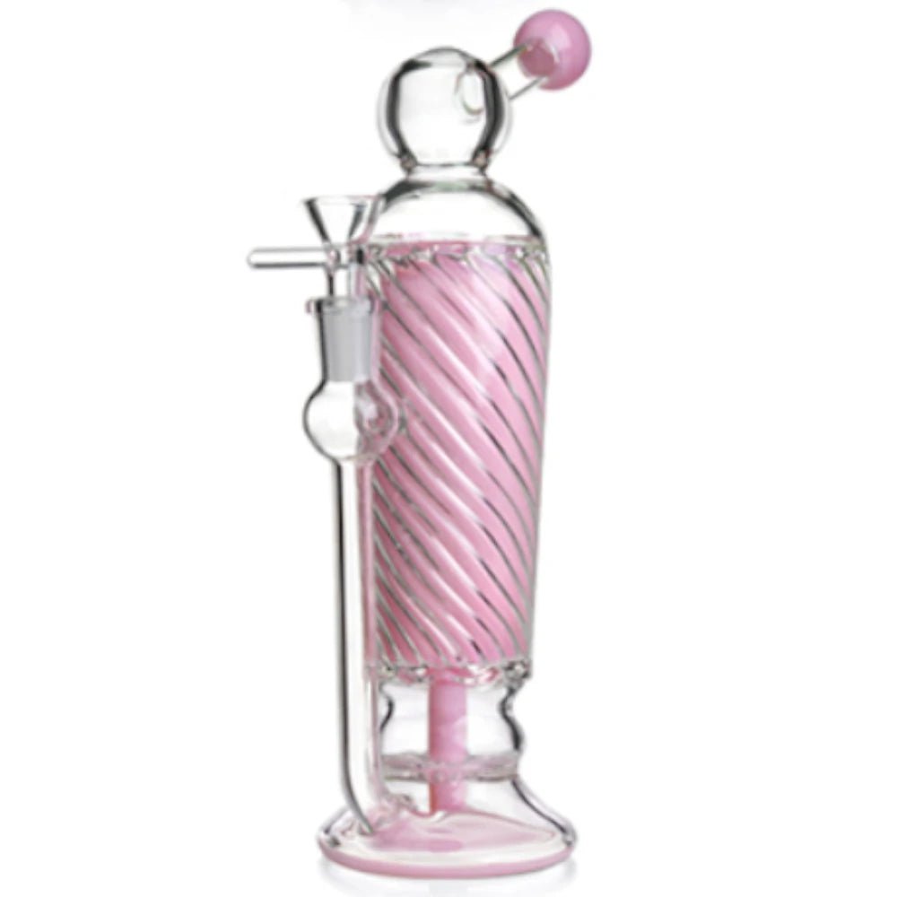 Fat Buddha Glass Bong Pink Swirl Bong