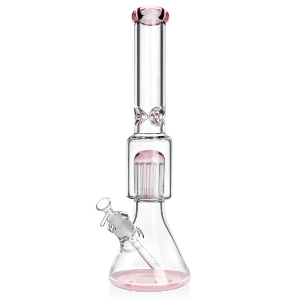 Fat Buddha Glass Bong Pink Tree Beaker Bong