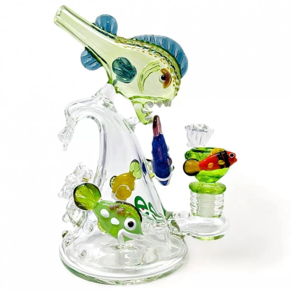 Cheech Glass Bong Piranhas Water Pipe