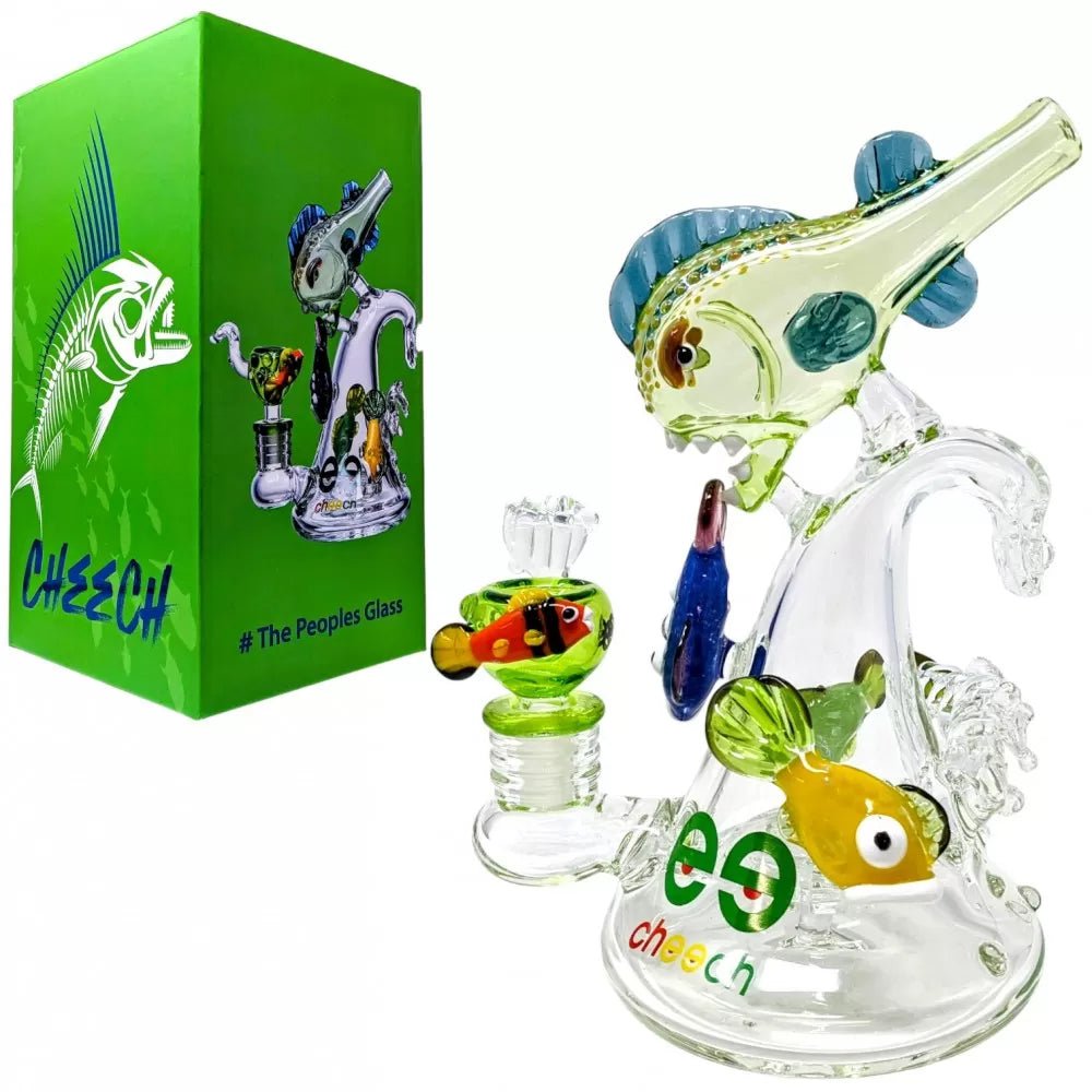 Cheech Glass Bong Piranhas Water Pipe