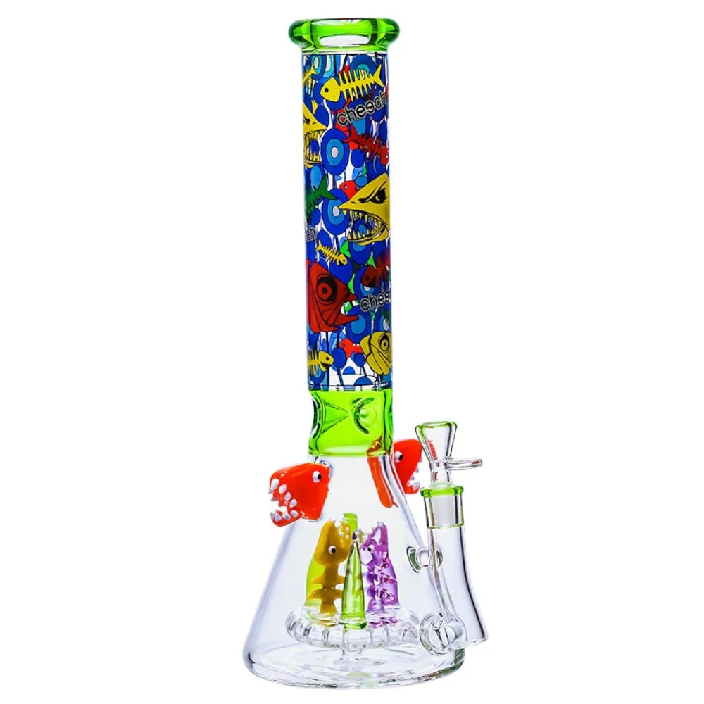 Cheech Glass Bong Pirhanna Beaker Bong