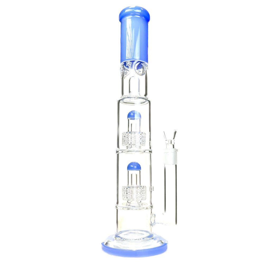 Fat Buddha Glass Bong Purple Dual Matrix Bong