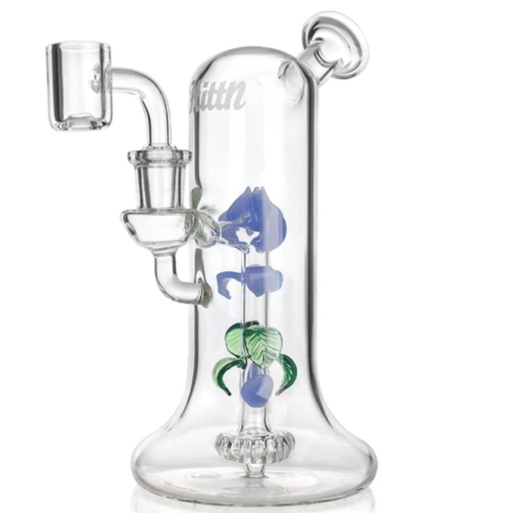 HITTN Bong Purple Flower Dab Rig