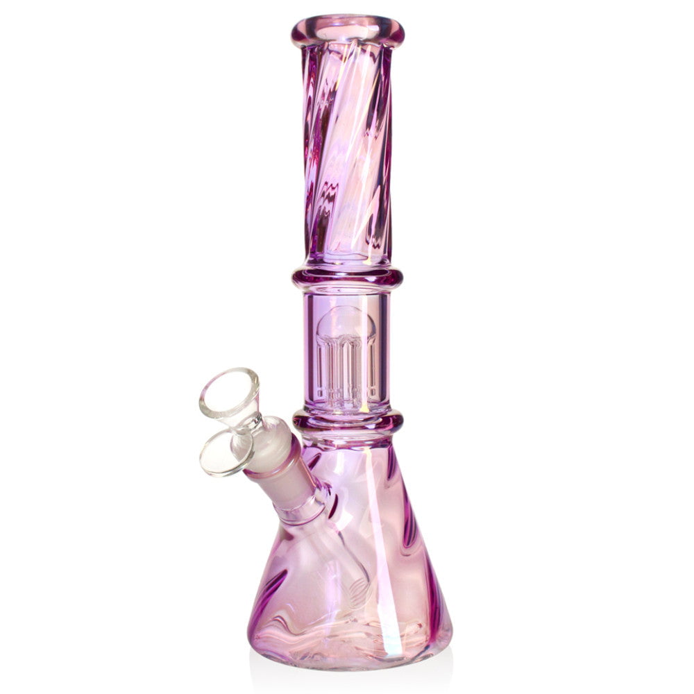 Fat Buddha Glass Bong Purple Halograph Beaker Bong