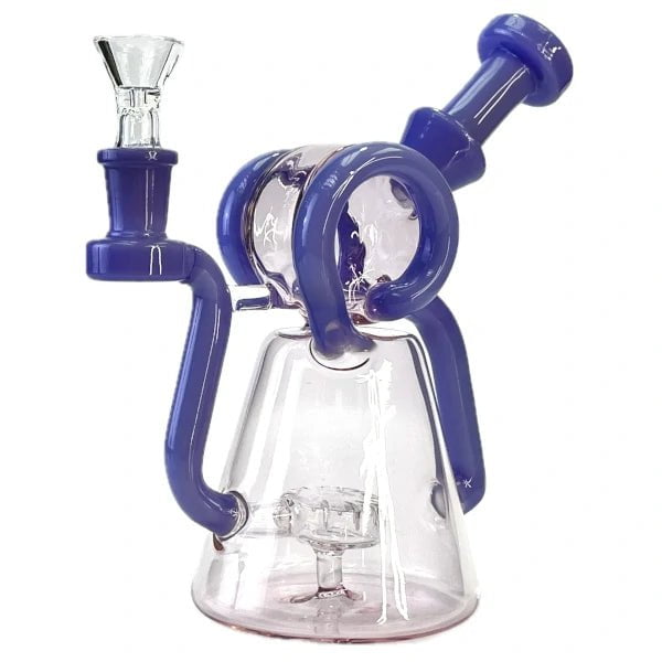 Fat Buddha Glass Bong Purple Leia Recycler Bong