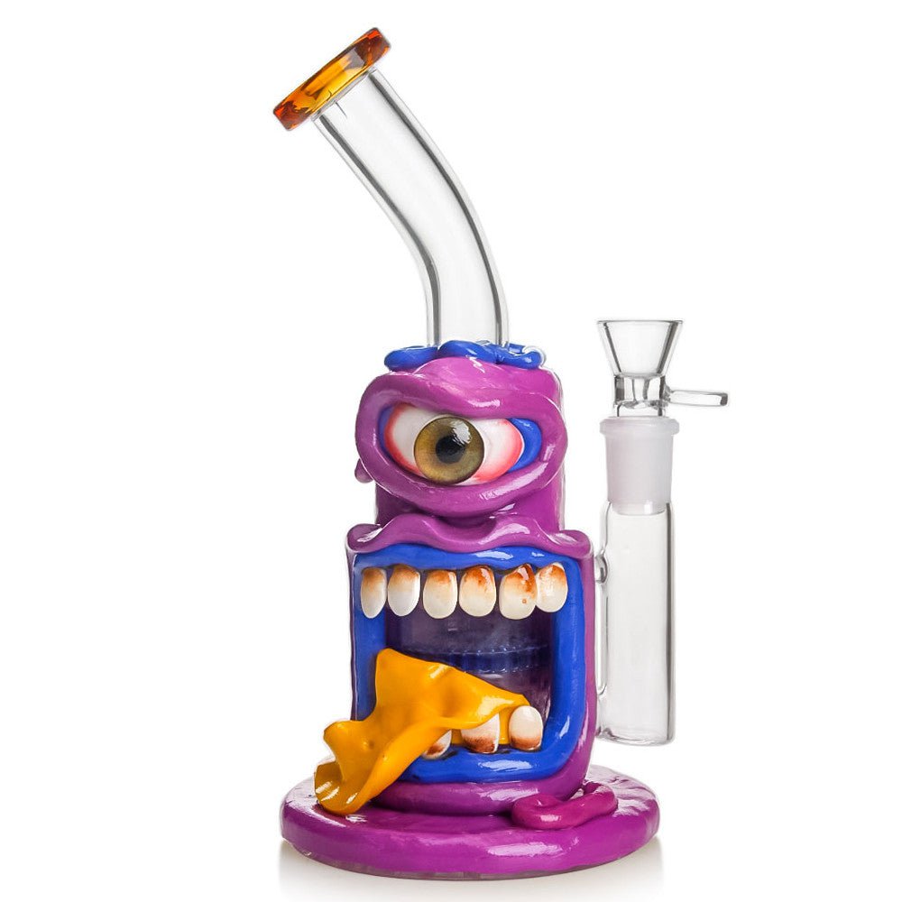Fat Buddha Glass Bong Purple Lil Monster Bong