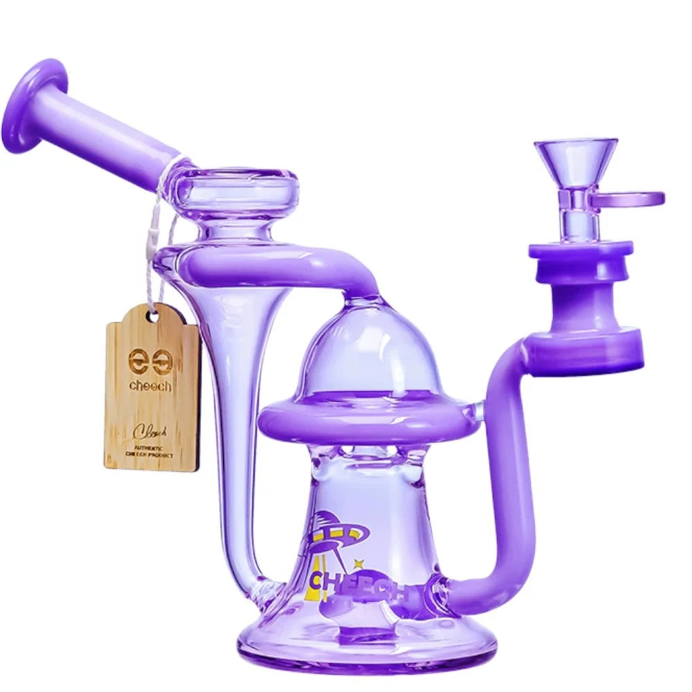 Cheech Glass Bong Purple Merry Go Round Bong