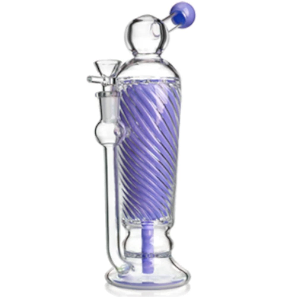 Fat Buddha Glass Bong Purple Swirl Bong