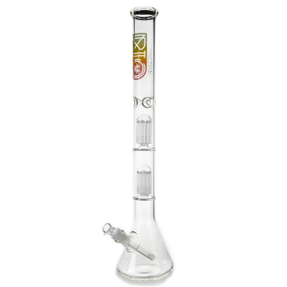 Biohazard Bong Rasta BIO Double Tree Beaker Bong