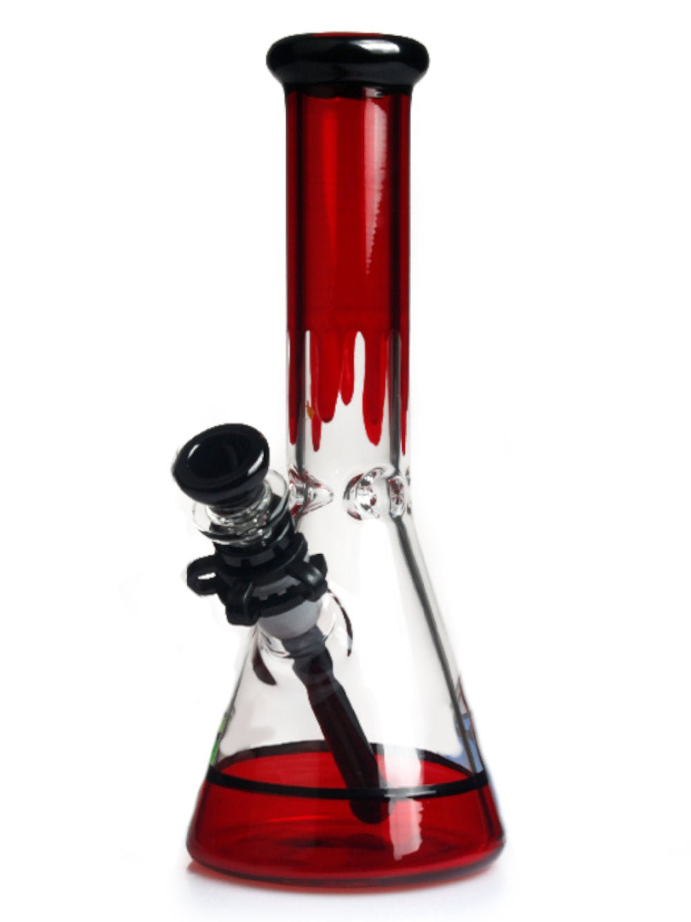 Fat Buddha Glass Bong Red Drip Beaker Bong