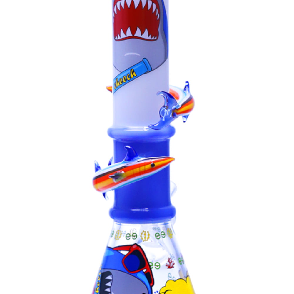 Cheech Glass Bong Sharknado Beaker Bong