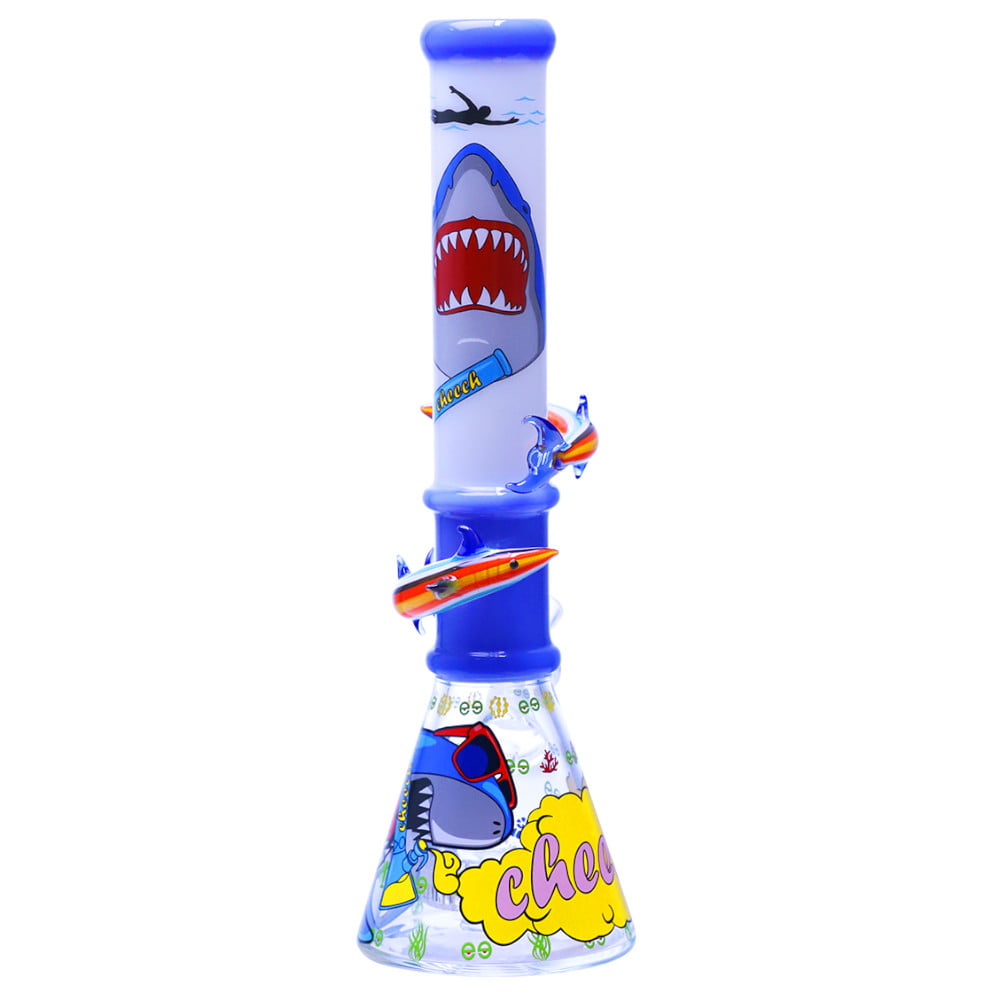 Cheech Glass Bong Sharknado Beaker Bong