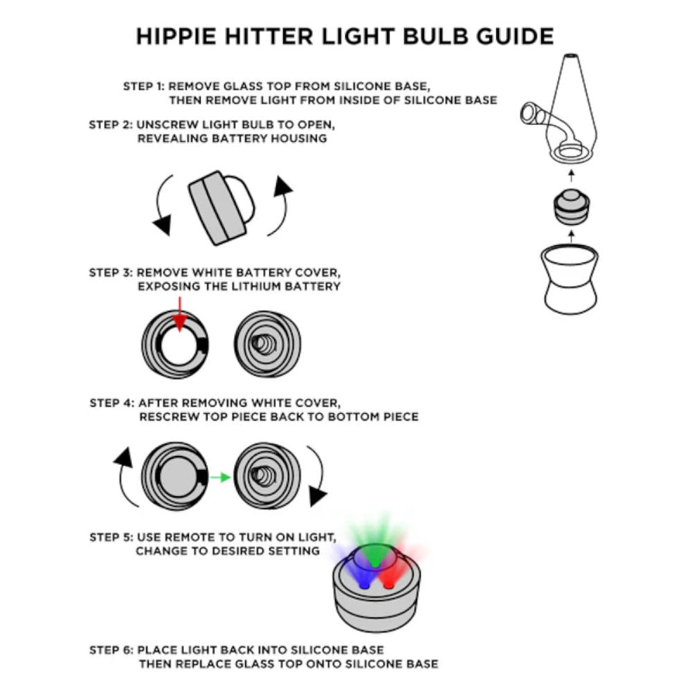 MJ Arsenal Bong Silenced Hippie LED Bong