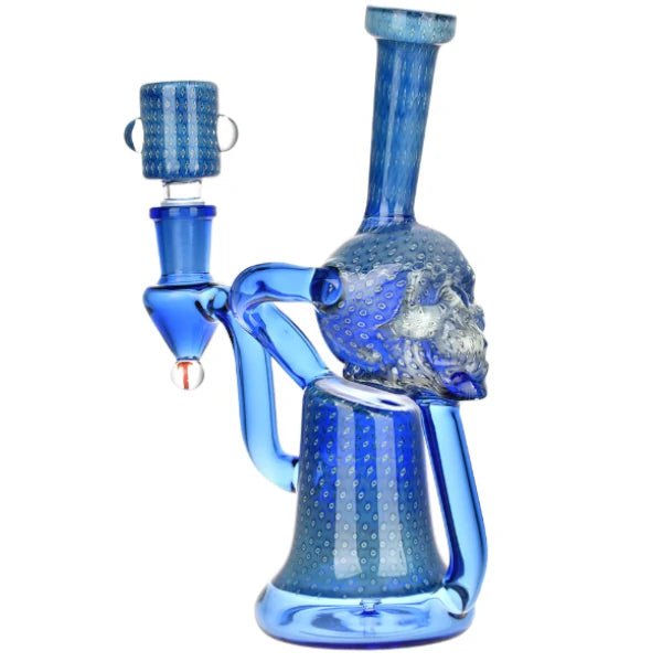 Fat Buddha Glass Bong Skull Recycler Bong