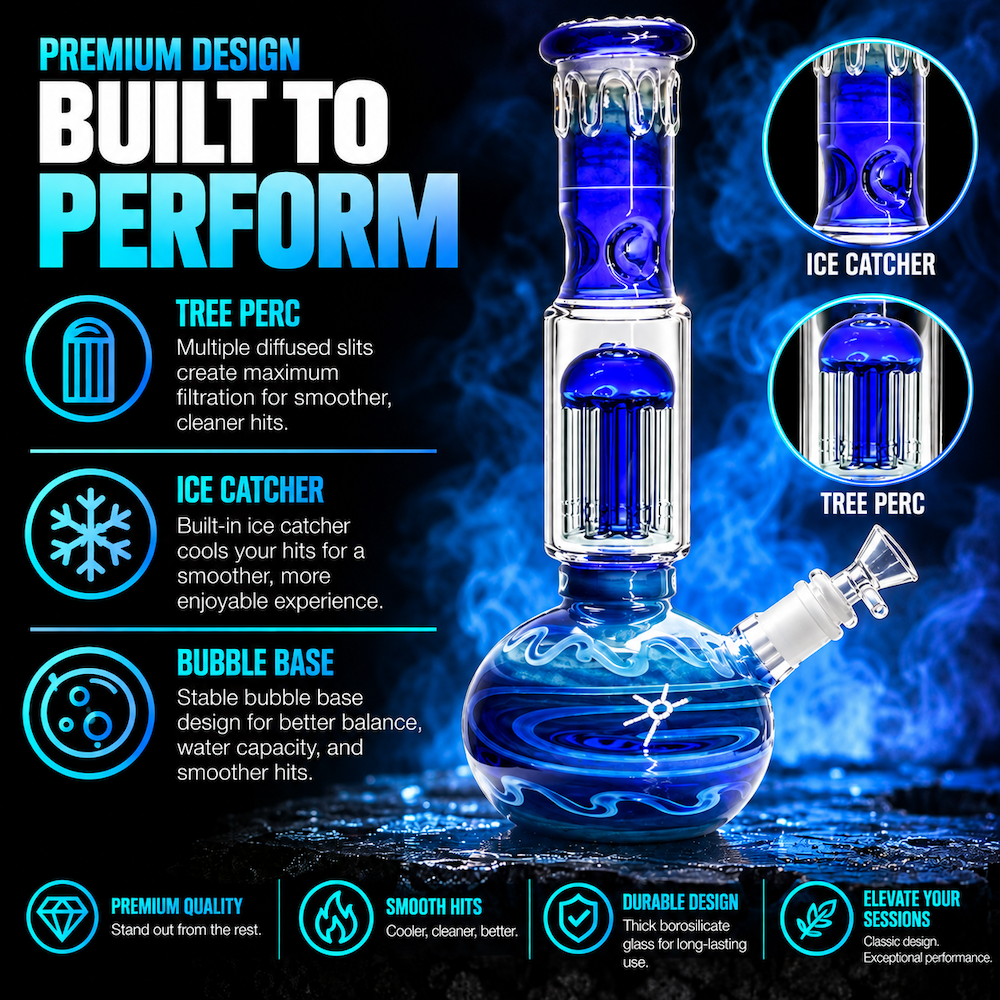 Fat Buddha Glass Bong Spiral Jettie Bong