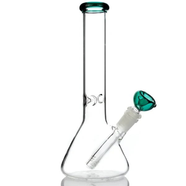 Fat Buddha Glass Bong Teal 10 Inch Beaker Bong