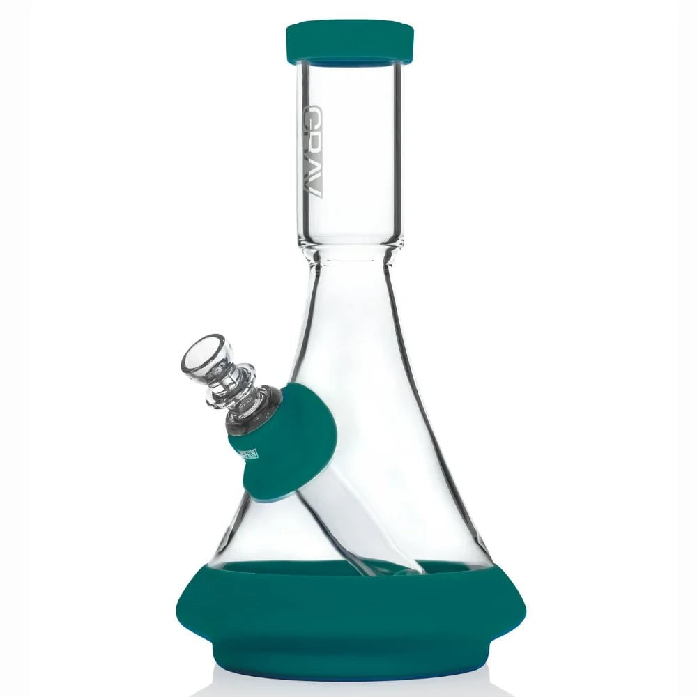Grav Bong Teal Deco Beaker Bong