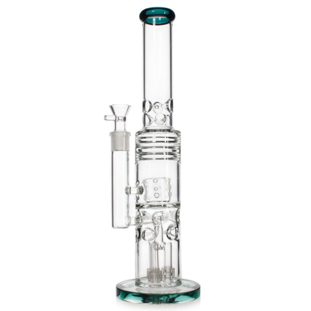 Fat Buddha Glass Bong Teal Heavy Hitter Bong