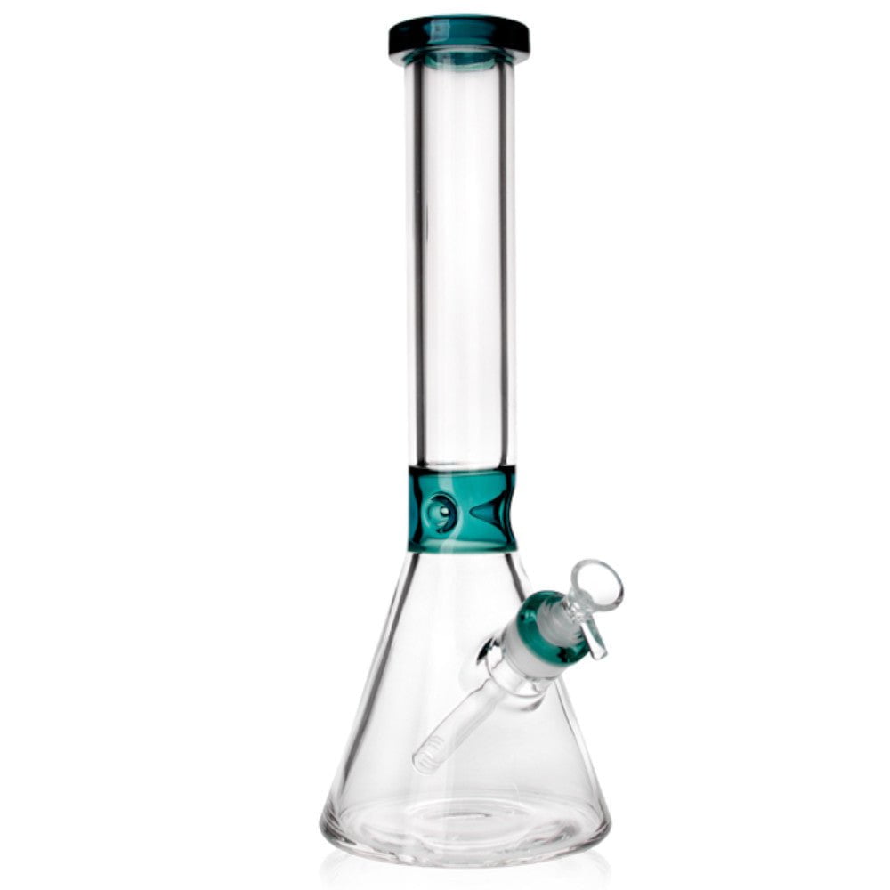 Fat Buddha Glass Bong Teal Thick Beaker Bong