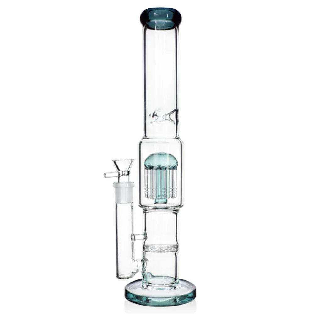 Fat Buddha Glass Bong Thick Double Perc Bong