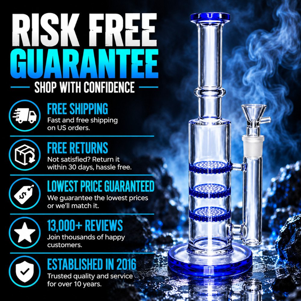 Fat Buddha Glass Bong Triple Disc Glass Bong