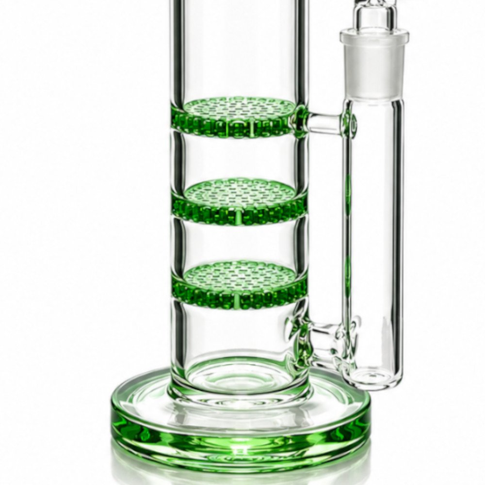 Fat Buddha Glass Bong Triple Disc Glass Bong
