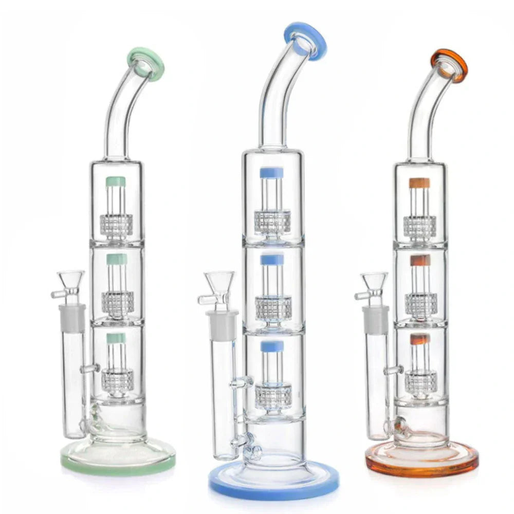 Fat Buddha Glass Bong Triple Stack Matrix Bong