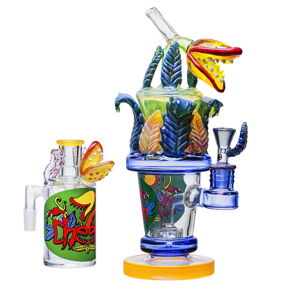 Cheech Glass Bong Venus and the Fly Trap Bong with Ash Catcher