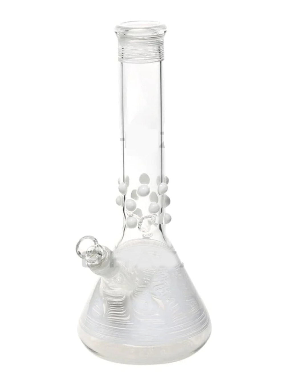 Biohazard Bong White Beaker Bong w/ Marbles