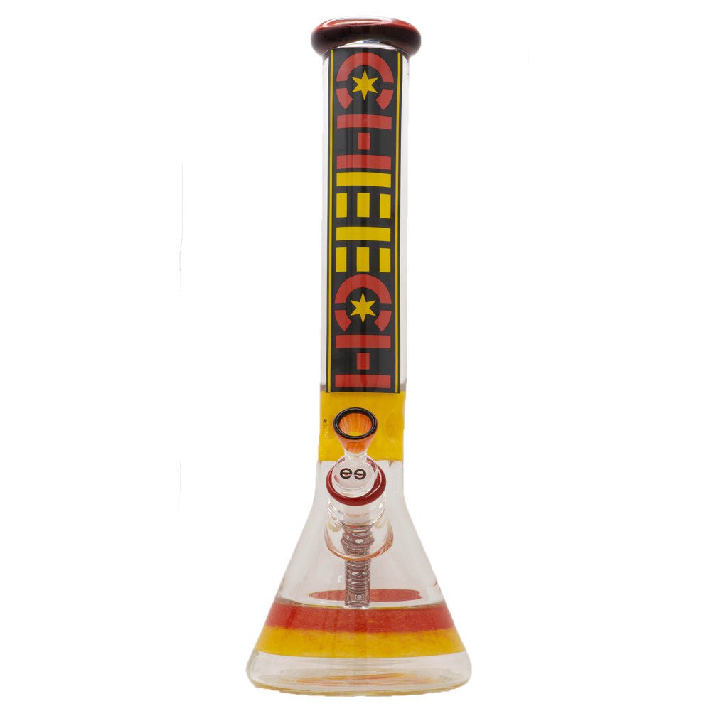 Cheech Glass Bong Yellow Back in Time Beaker Bong