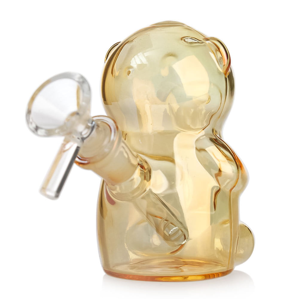Fat Buddha Glass Bong Yellow Gummy Bear Bong